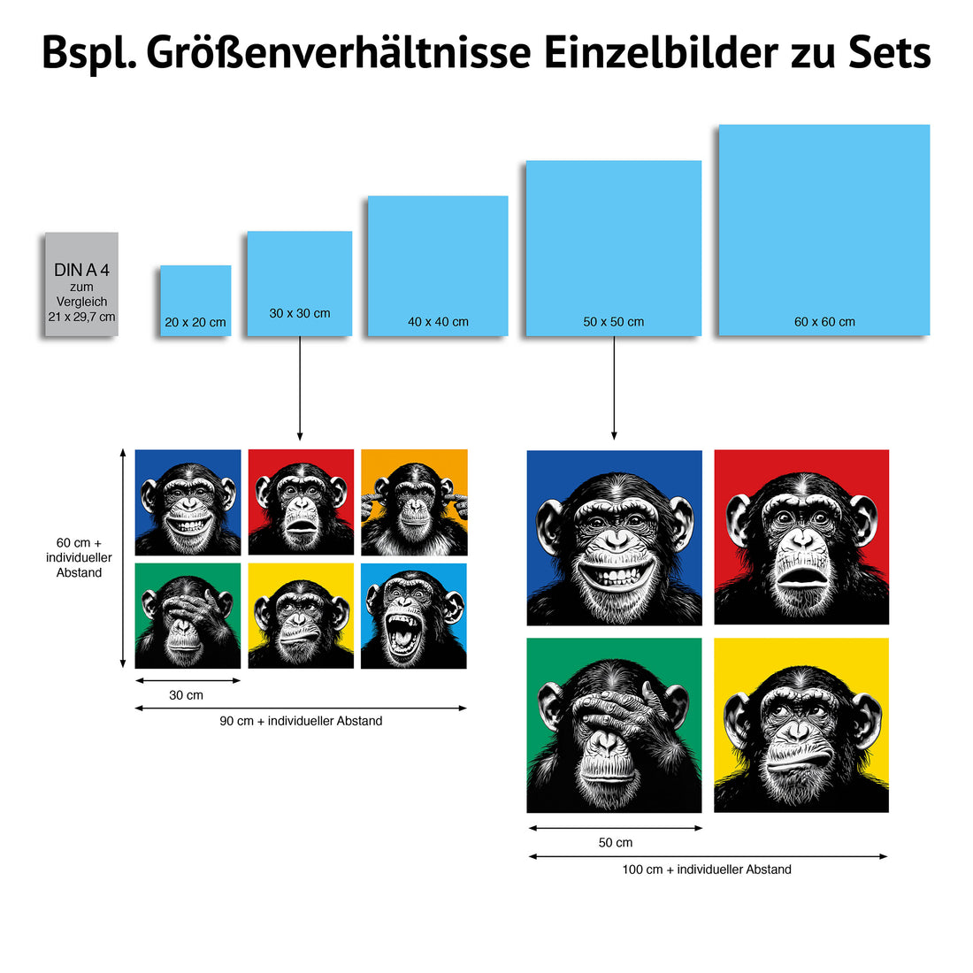 The Monkey Set (6er)