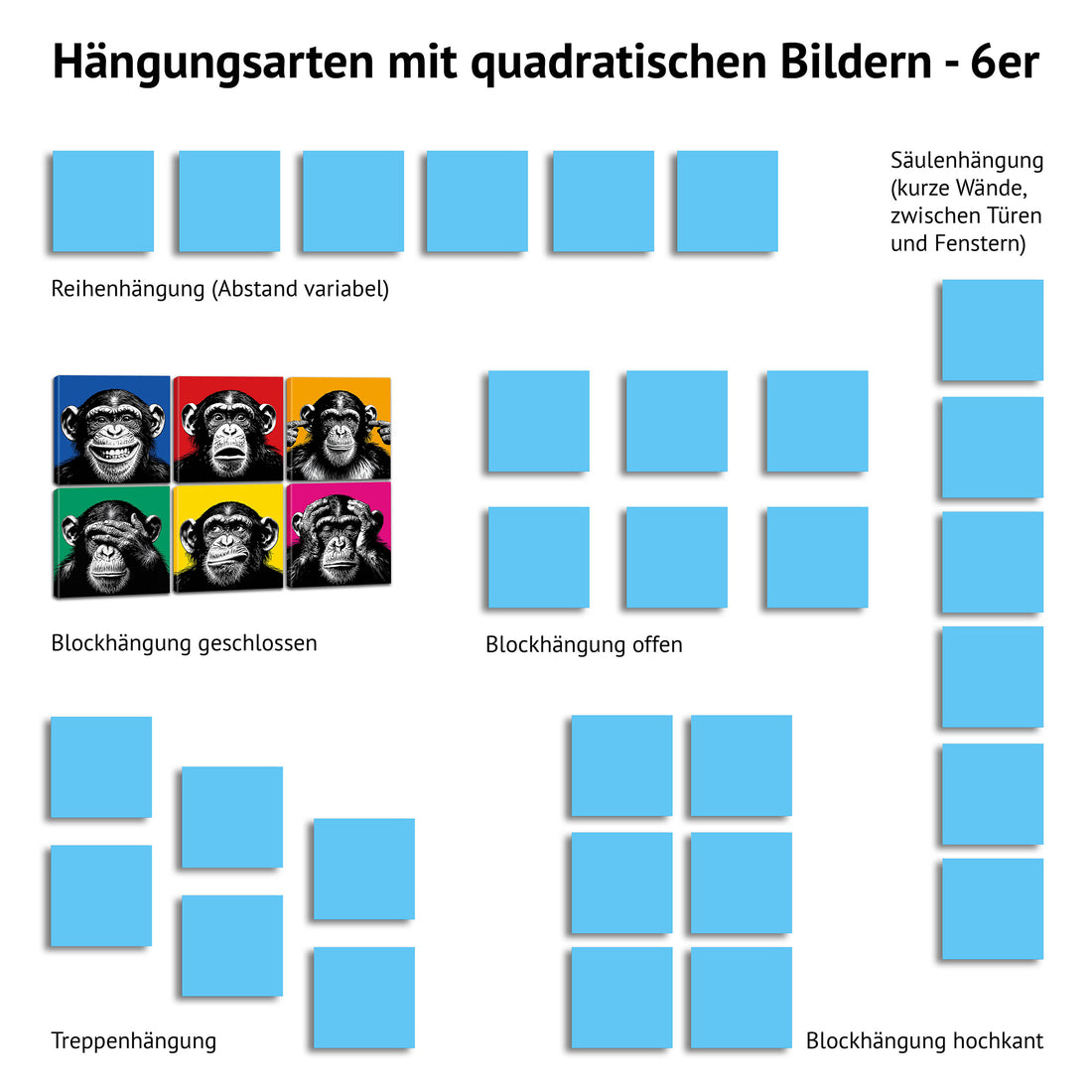 The Monkey Set (6er)