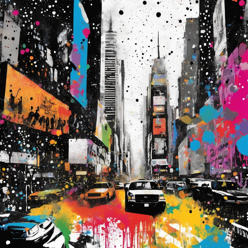 Spraypaint Chaos at Times Square