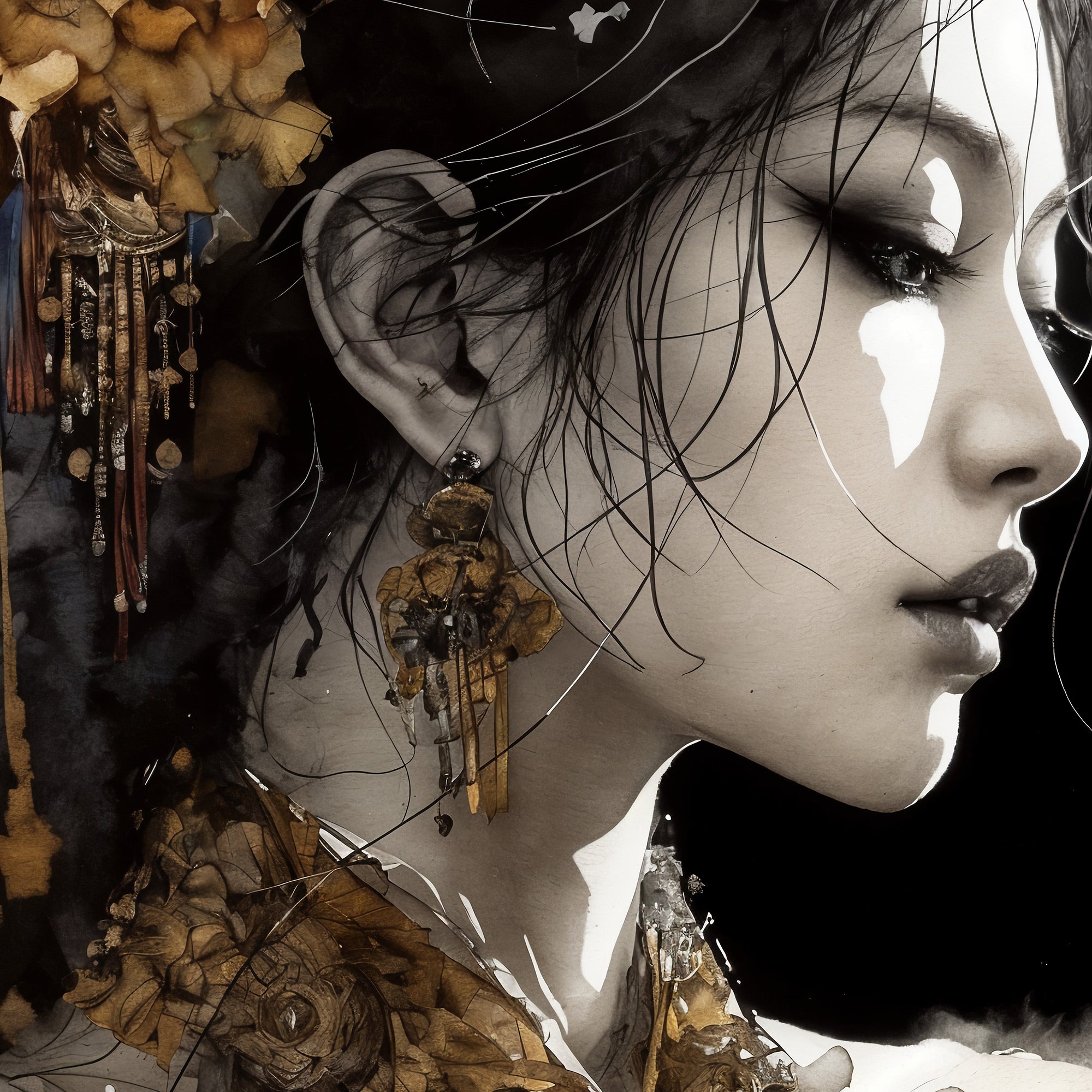 Asian Girl Watercolor