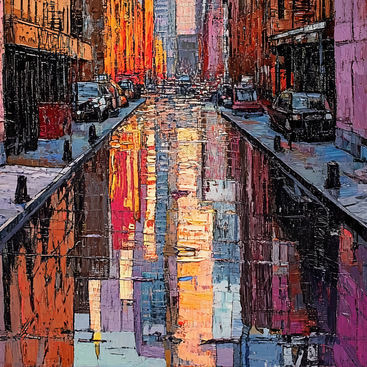 New York Back Alley Reflections