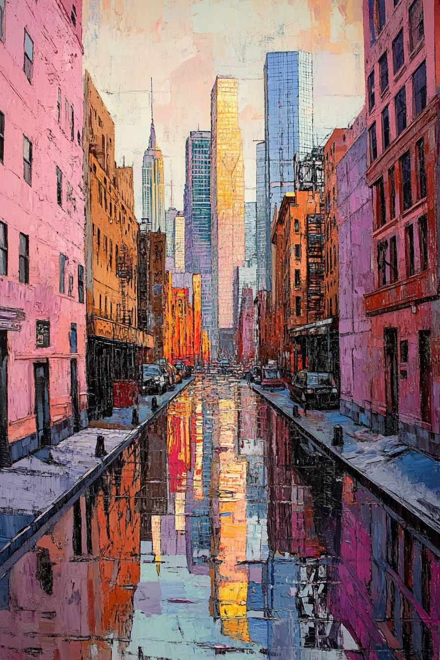 New York Back Alley Reflections
